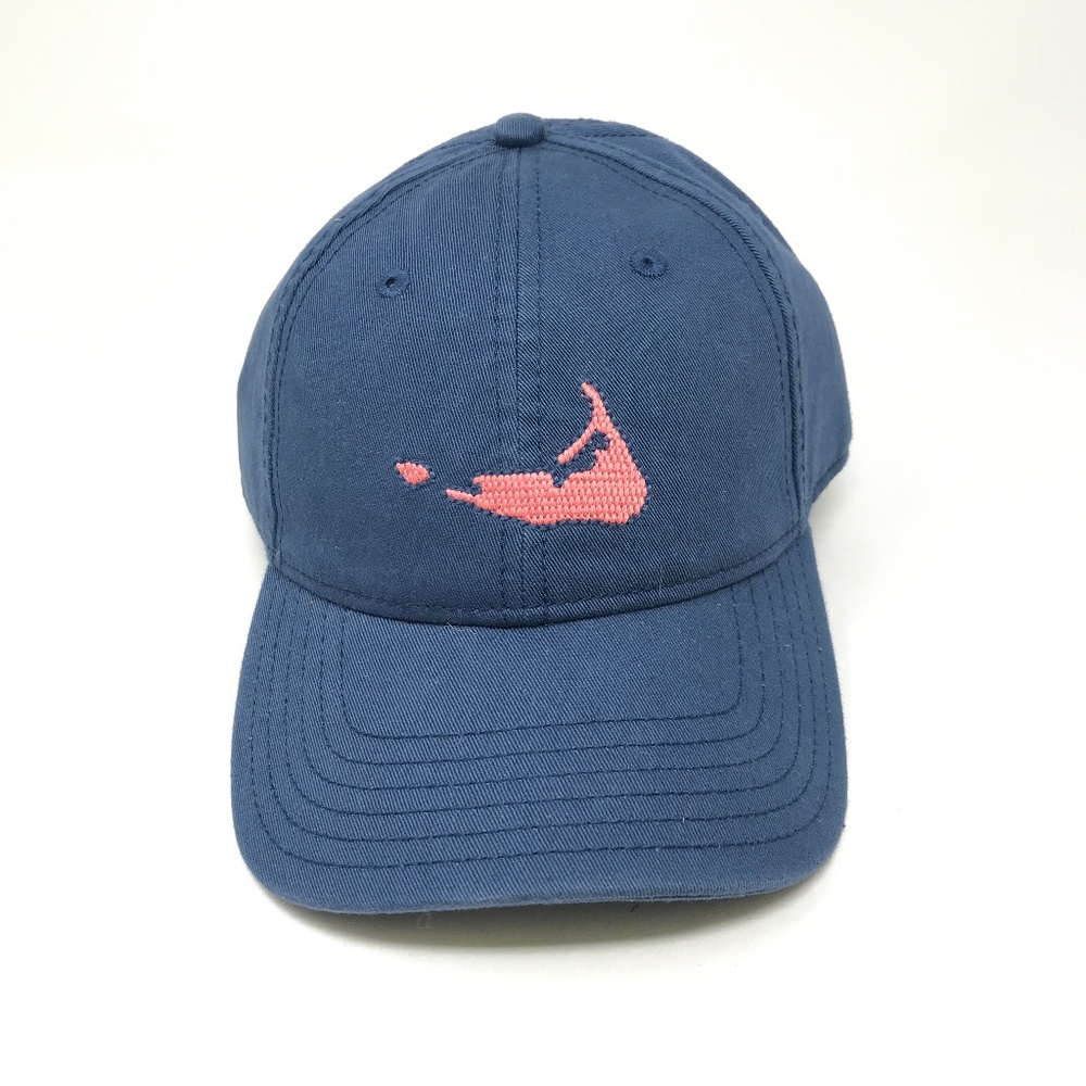 Harding Lane Blue Nantucket Island Needlepoint Hat